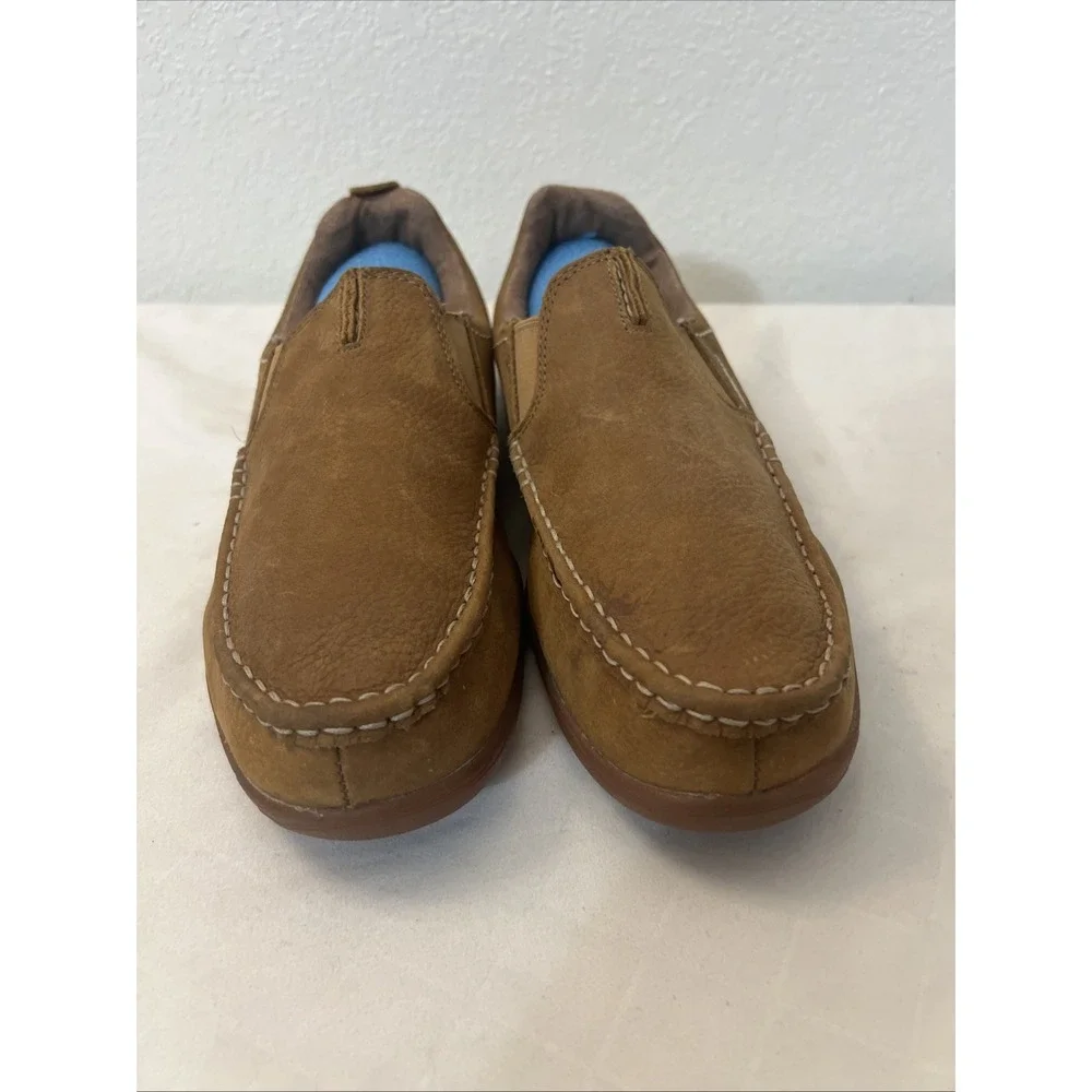 Georgia Boot Cedar Falls Moc-Toe Slip On Size‎ 10.5W Wide Mens G050 Tan Leather